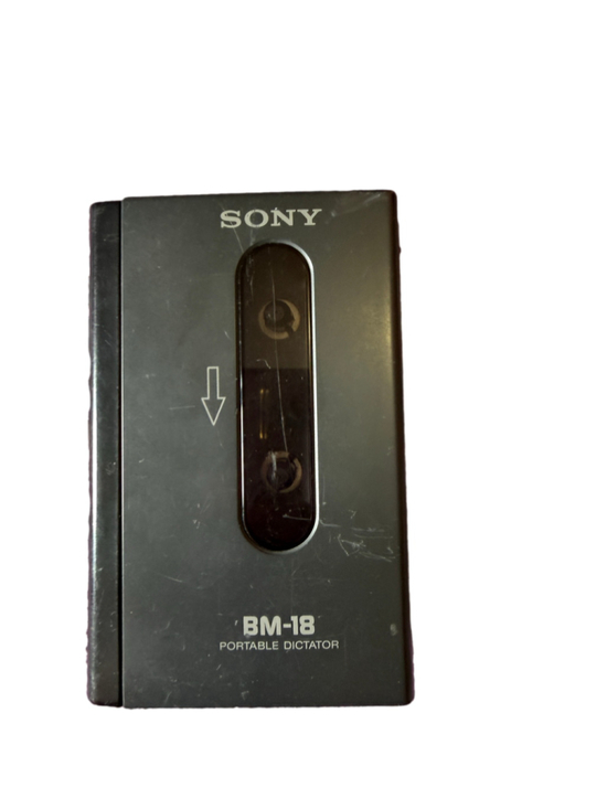 Sony Other - Sony BM-18 Portable Dictator Microcassette Recorder Black Untested